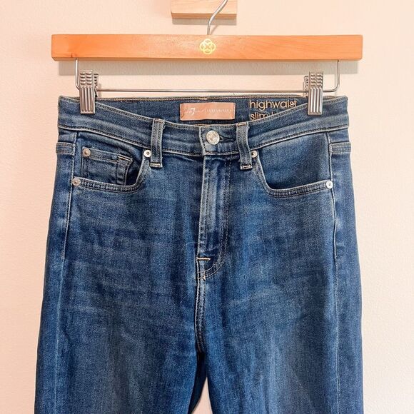 7 For All Mankind SlimKick High Rise Jean Size 25 - Picture 5 of 8